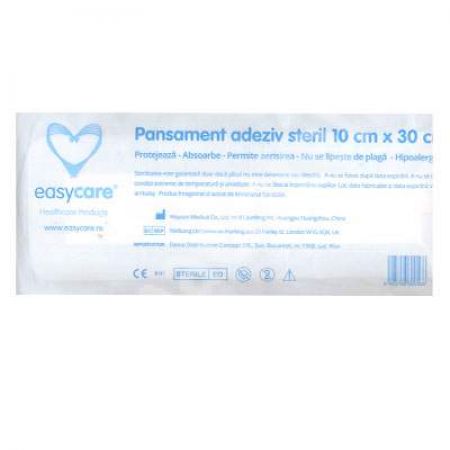 Pansamentadeziv steril cu tampon absorbant, 10 x 30 cm, 1 bucata, EasyCare