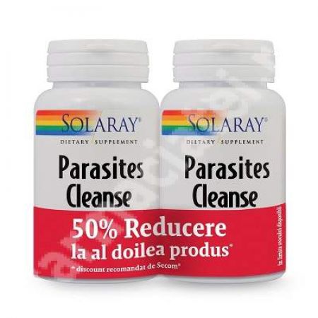 Parasites Cleanse Solaray, 60 tablete + 60 tablete, Secom