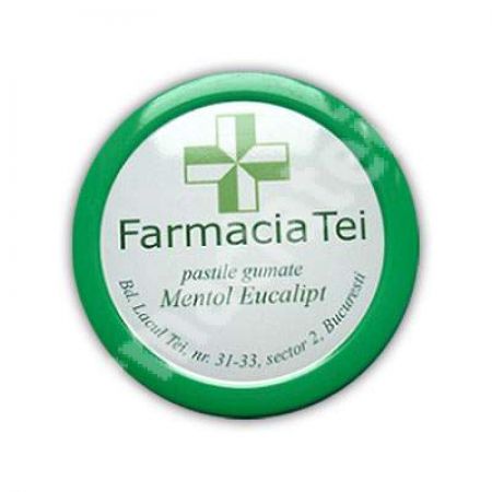 Pastile gumate cu mentol si eucalipt, 50 g, Diomsana