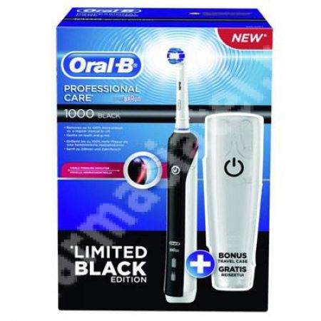 Periuta electrica Braun Professional Care 1000 Black+Travel, D20.513.1, Oral-B