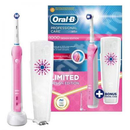 Periuta electrica Braun Professional Care 1000 Pink+Travel, D20.513.1, Oral-B