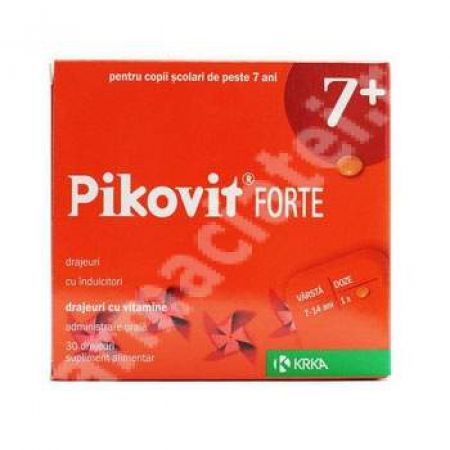 Pikovit Forte pentru copii +7 ani, 30 drajeuri, Krka