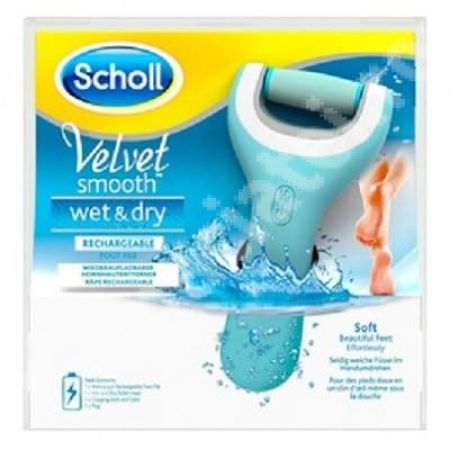 Pila electronica reincarcabila pentru picioare umede si uscate Velvet Smooth, Scholl