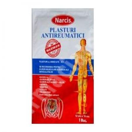 Plasture antireumatic cu ardei iute Narcis, 12 cm x 18 cm, Henan Kangdi