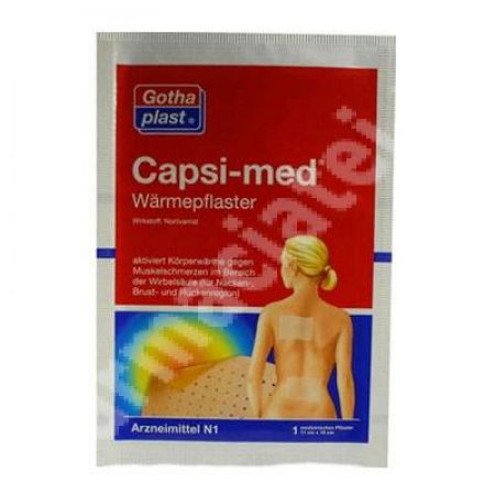 Plasture revulsivant Capsi-med, 11 x 18 cm, 1 bucata, Gotha Plast