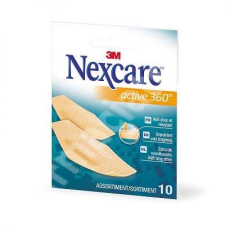 Plasturi Active 360, 10 bucati, Nexcare