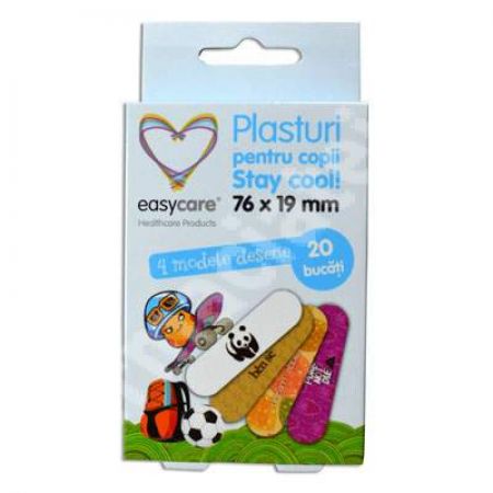 Plasturi pentru copii Stay Cool, 76x19 mm, 20 bucati, EasyCare