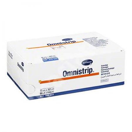 Plasturi sub forma de stripuri sterile Omnistrip (540685), 12 x 101 mm, 50 x 6 bucati, Hartmann