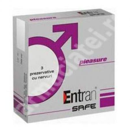 Prezervative Entran Safe Pleasure, 3 bucati, Labormed