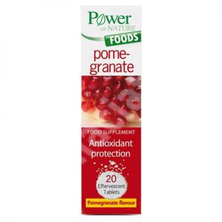 Protectie antioxidanta extract de Rodie, 20 tablete efervescente, Power Of Nature