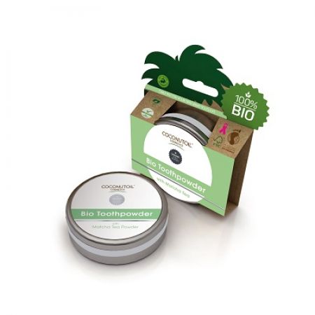 Pudra de dinti cu ceai Matcha Bio (GRTO050), 50 ml, Coconutoil