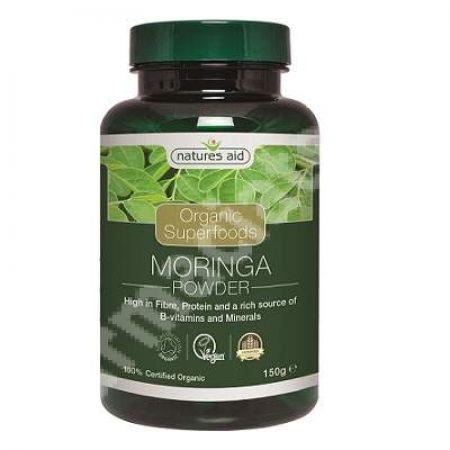 Pudra de moringa organica, 150 g, Natures Aid