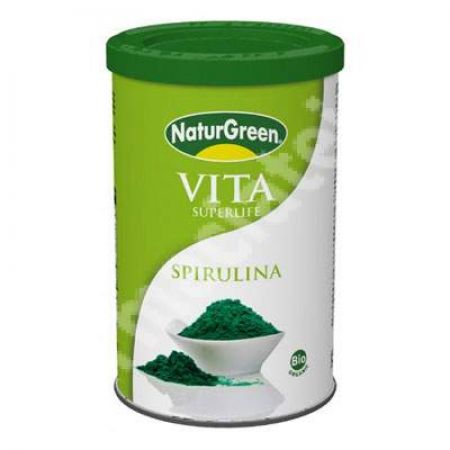 Pulbere de spirulina Bio, 175 g, Naturgreen