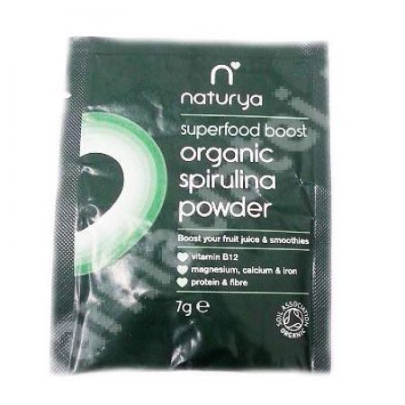 Pulbere ecologica de spirulina, 7 g, Naturya