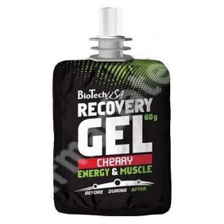 Complex energizant sub forma de gel cu aroma de cirese Recovery Gel, 60 g, Biotech USA