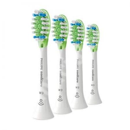 Rezerve pentru periuta de dinti electrica W3 Premium White, 4 bucati, Philips Sonicare