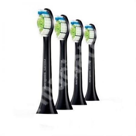 Rezerve pentru periuta Sonicare DiamondClean Negru HX6064/33, 4 bucati, Philips