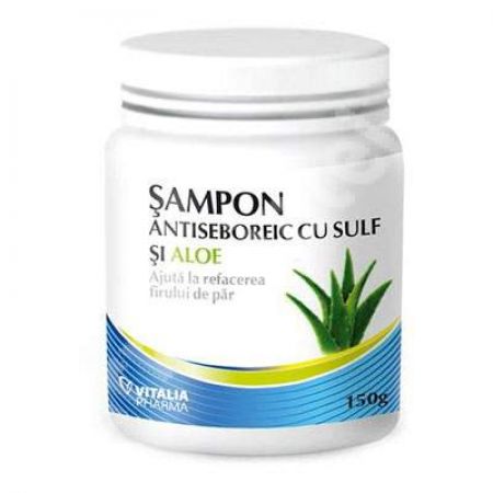 Sampon antiseborec cu sulf si aloe, 150 g, Vitalia