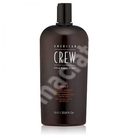 Sampon, balsam si gel de dus Classic 3-in-1, 1L, American Crew