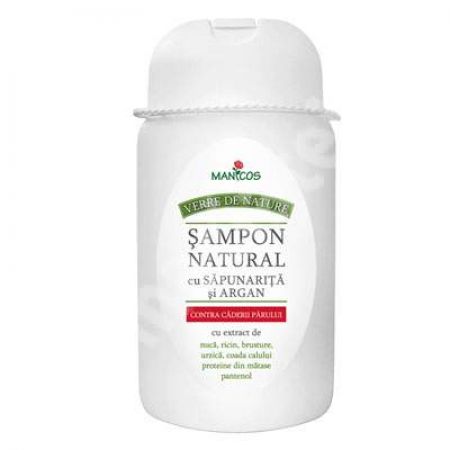 Sampon natural impotriva caderii parului cu Sapunarita si Argan, 300 ml, Verre de Nature