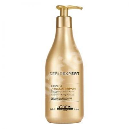 Sampon pentru par foarte degradat Absolut Repair Lipidium Serie Expert, 500 ml, Loreal Professionnel