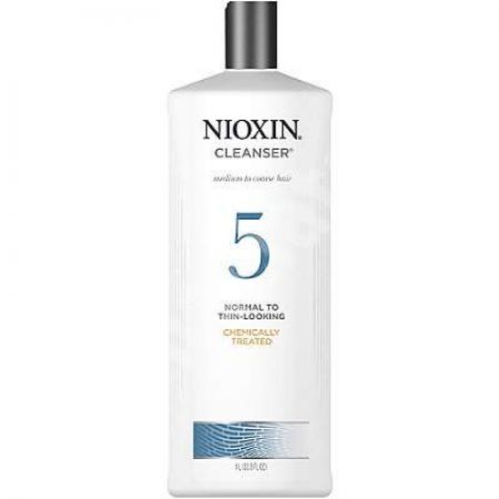 Sampon pentru par normal/aspru tratat chimic System 5, 1 L, Nioxin