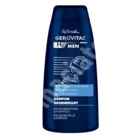 Sampon regenerant H3 Men, 400 ml, Gerovital