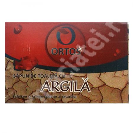 Sapun cu argila, 100 g, Ortos