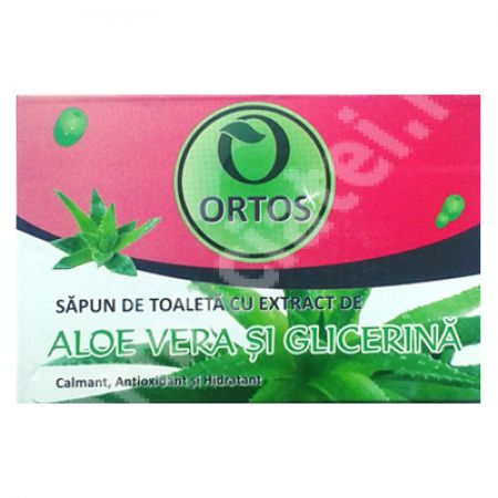 Sapun cu extract aloe vera si glicerina, 100 g, Ortos