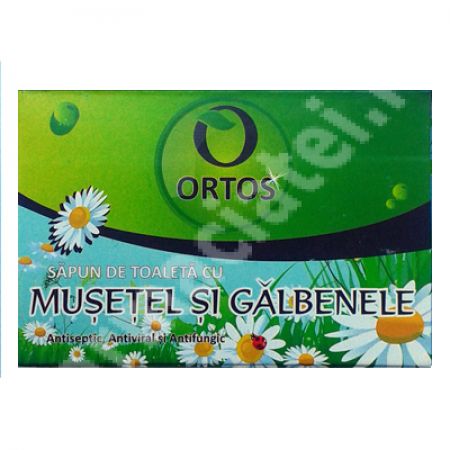 Sapun cu extract de musetel si galbenele, 100 g, Ortos