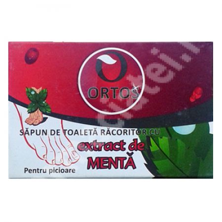 Sapun racoritor cu extract de menta, 100 g, Ortos