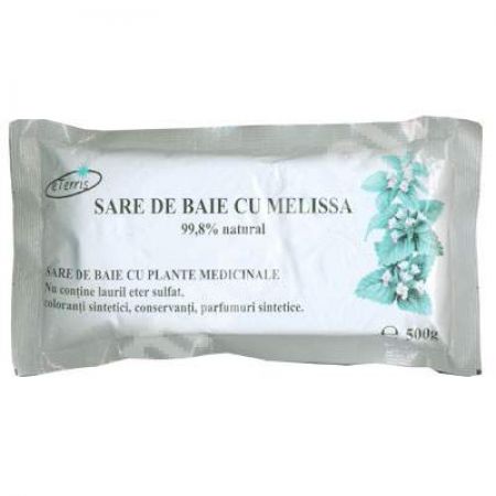 Sare de baie cu Melissa, 500 g, Eterris