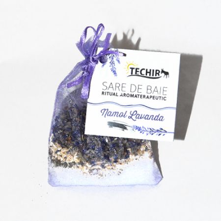 Sare de baie cu namol si lavanda, 63 g, Techir