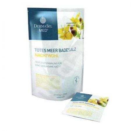 Sare de baie de la Marea Moarta + ulei de baie linistitor Med, 400g + 20ml, DermaSel