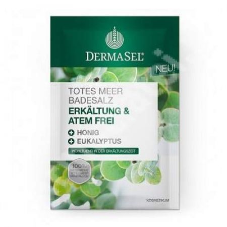 Sare de baie impotriva racelilor cu miere si eucalipt, 80 g, DermaSel