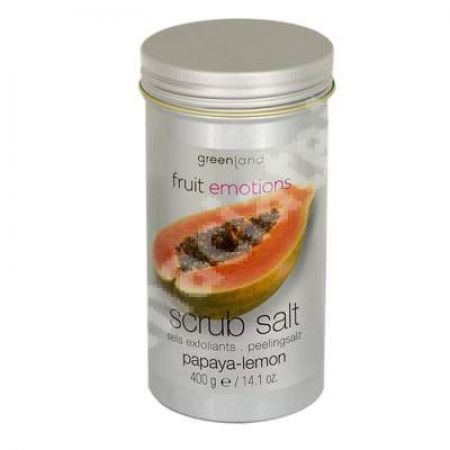 Sare exfolianta cu papaya si lamaie, 400 g, Greenland