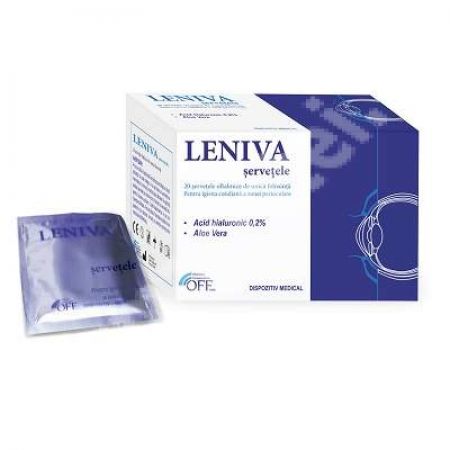 Servetele oftalmice de unica folosinta Leniva, 20 bucati, Omnisan Farmaceutici