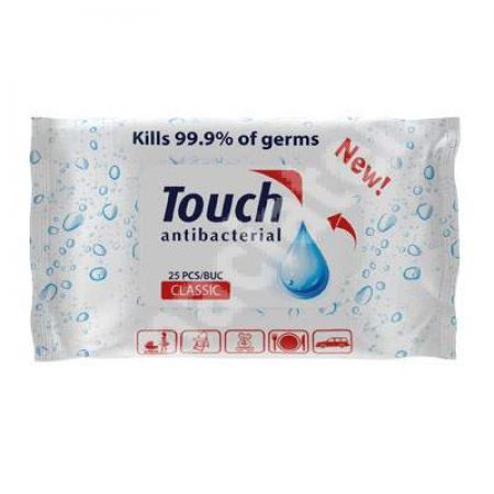 Servetele umede antibacteriene Classic, 25 bucati, Touch