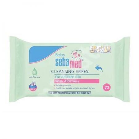 Servetele umede cu Aloe Vera, Baby Sebamed, 72 bucati, Sebamed 