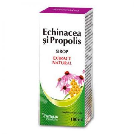 Sirop cu echinacea si propolis, 100 ml, Vitalia