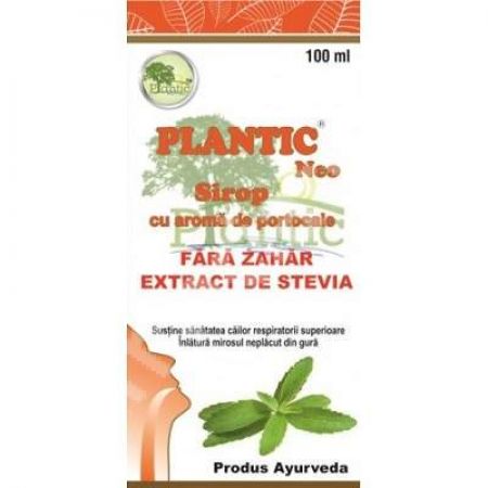 Sirop fara zahar cu aroma portocale , 100 ml, Plantic