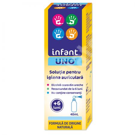 Solutie pentru igiena auriculara Infant Uno, 40 ml, Solacium Pharma