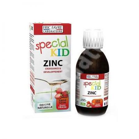 Sirop Zinc cu aroma de capsuni, Special Kid, 125 ml, Laboratoarele Eric Favre Paris