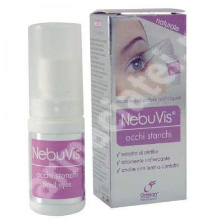 Spray cu micronebulizator pentru ochi obositi cu afine Nebuvis, 10 ml, Omisan Farmaceutici