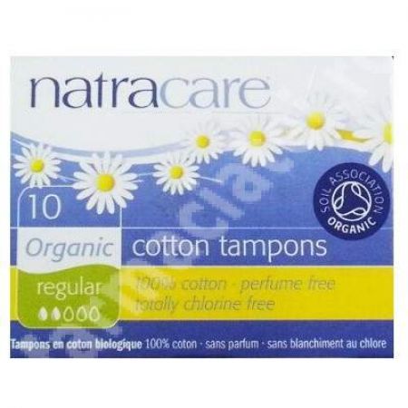 Tampoane Organice normale fara aplicator Regular, 10 bucati, Natracare