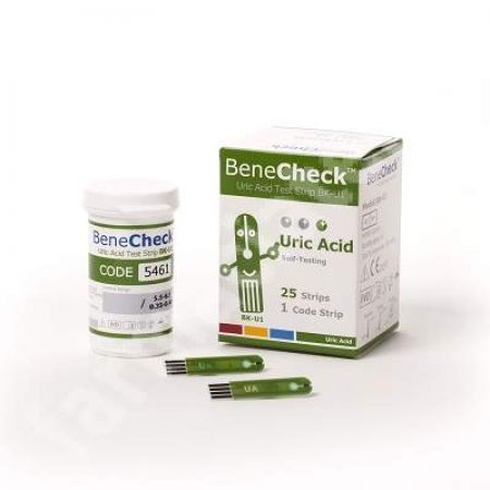 Teste Benecheck acid uric, 25 bucati