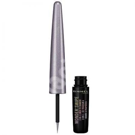 Tus de ochi lichid si fard Wonderswipe 001 Slay, 1.7 ml, Rimmel London