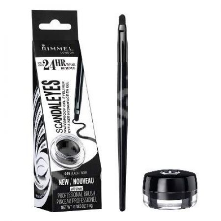 Tus pentru pleoape Scandal Eyes Gel Eyeliner 001 Black, 2.4 g, Rimmel London