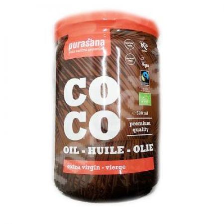 Ulei de cocos organic, 500 ml, Purasana