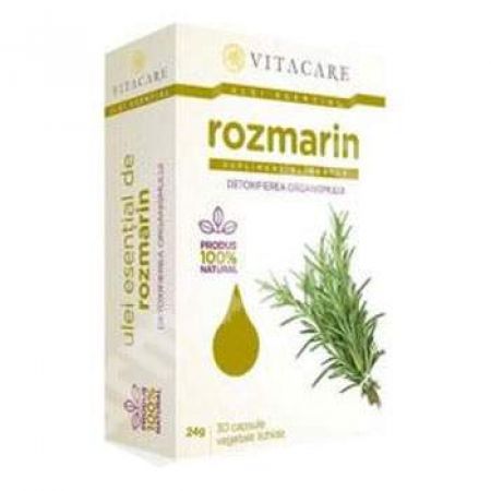 Ulei esential de Rozmarin, 30 capsule, Vitacare